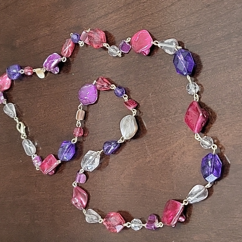 Beautiful long multi colored necklace